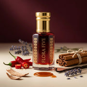 Dunhill Red inspired attar for men — alcohol-free perfume oil by Flora Five: ruby oil on plum with red chillies, cinnamon sticks, vanilla and lavender