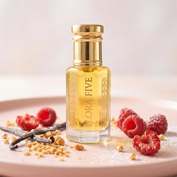 Red Berries & Vanilla Gourmand Floral Attar — Alcohol-Free Perfume Oil | Flora Five