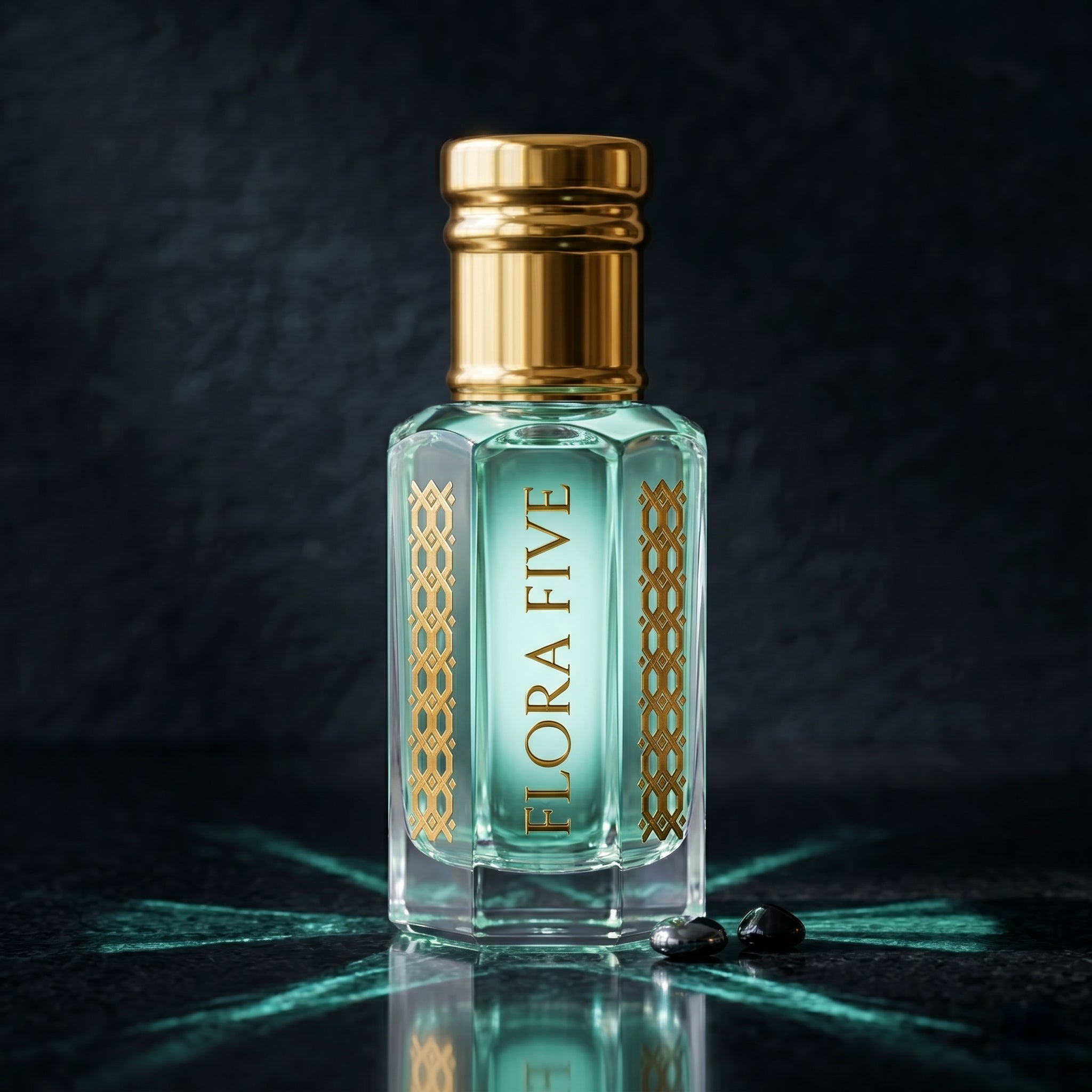 Acqua di Gio Profondo alcohol-free attar by Flora Five – concentrated patchouli and musk perfume oil roll-on