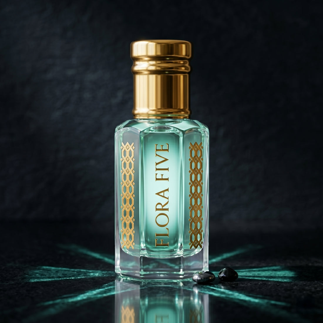 Acqua di Gio Profondo alcohol-free attar by Flora Five – concentrated patchouli and musk perfume oil roll-on