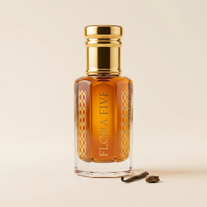 Ajmal Mukhallat Al Wafa attar roll-on – alcohol-free lemon, patchouli and oud perfume oil by Flora Five