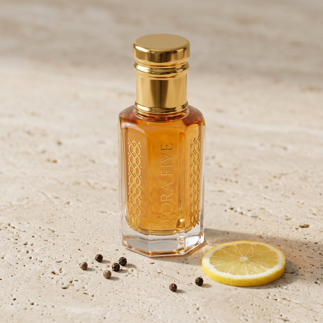 Flora Five Ajmal Mukhallat Al Wafa inspired attar – glass roll-on bottle, oriental woody perfume oil