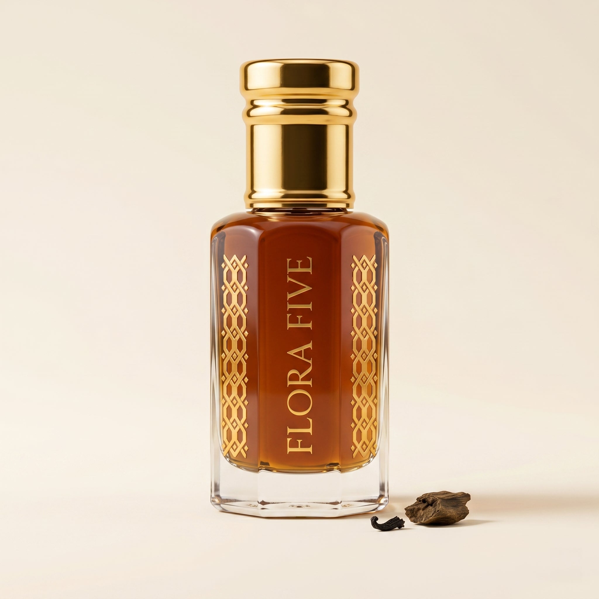 Amir Al Oudh attar roll-on – alcohol-free sweet agarwood and vanilla perfume oil by Flora Five