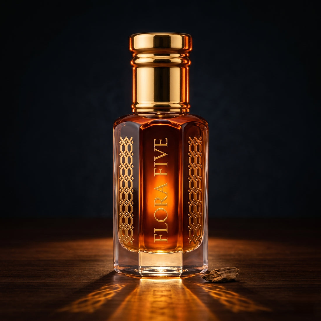 Amir Al Oudh alcohol-free oud attar by Flora Five – concentrated vanilla sandalwood perfume oil