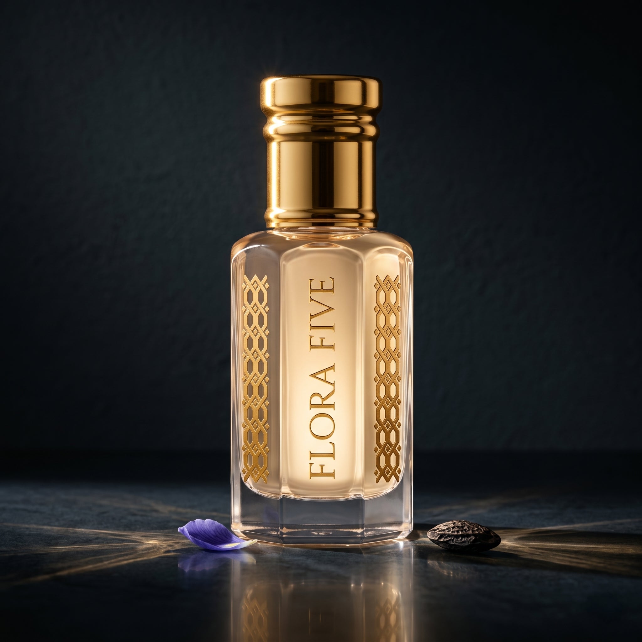 Armani Code inspired alcohol-free attar by Flora Five – concentrated tonka and cedar perfume oil