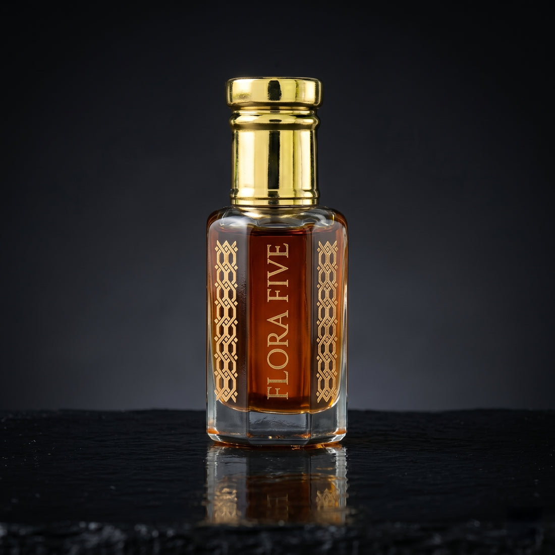 Bergamot & Tobacco Leather Citrus Attar — Alcohol-Free Perfume Oil | Flora Five