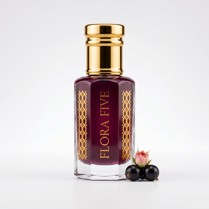 Armani Si attar roll-on – alcohol-free blackcurrant, rose and vanilla perfume oil by Flora Five