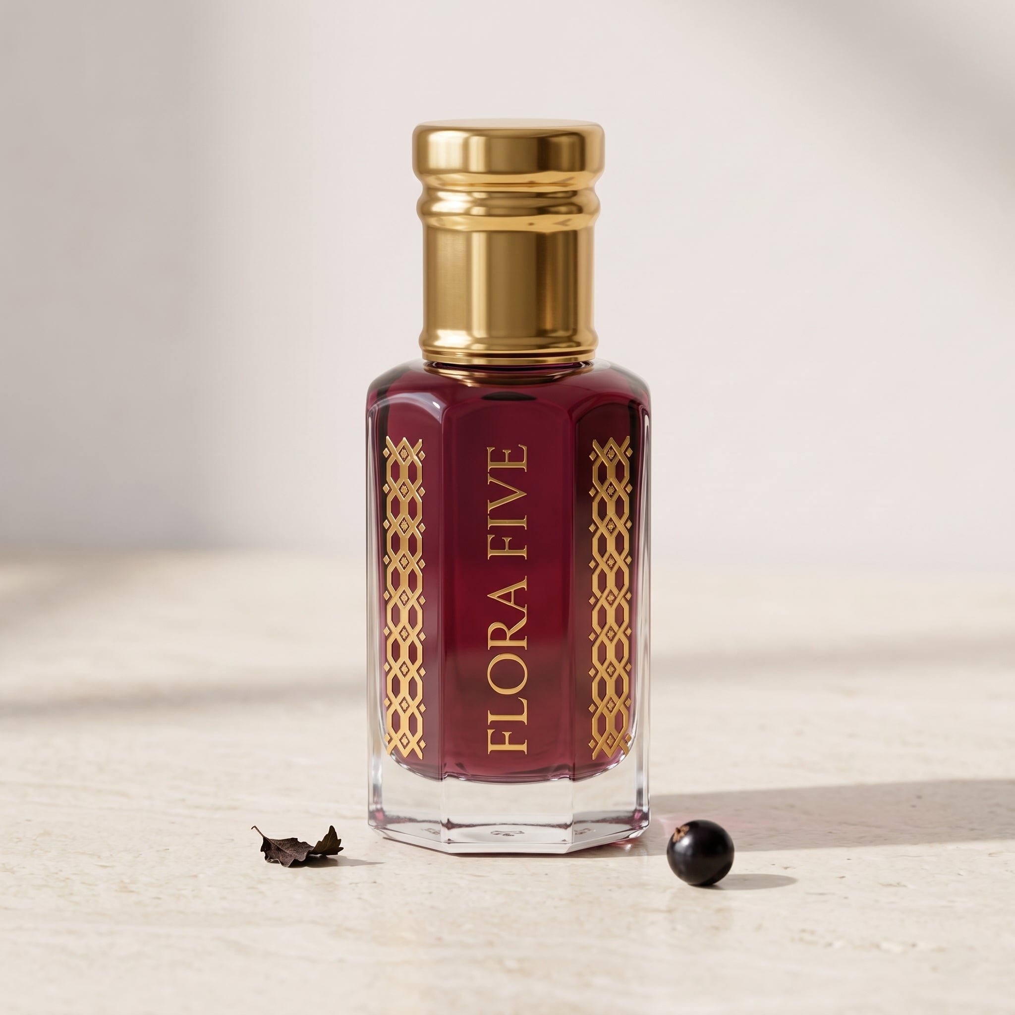 Flora Five Armani Si inspired attar – glass roll-on bottle, fruity chypre perfume oil for women