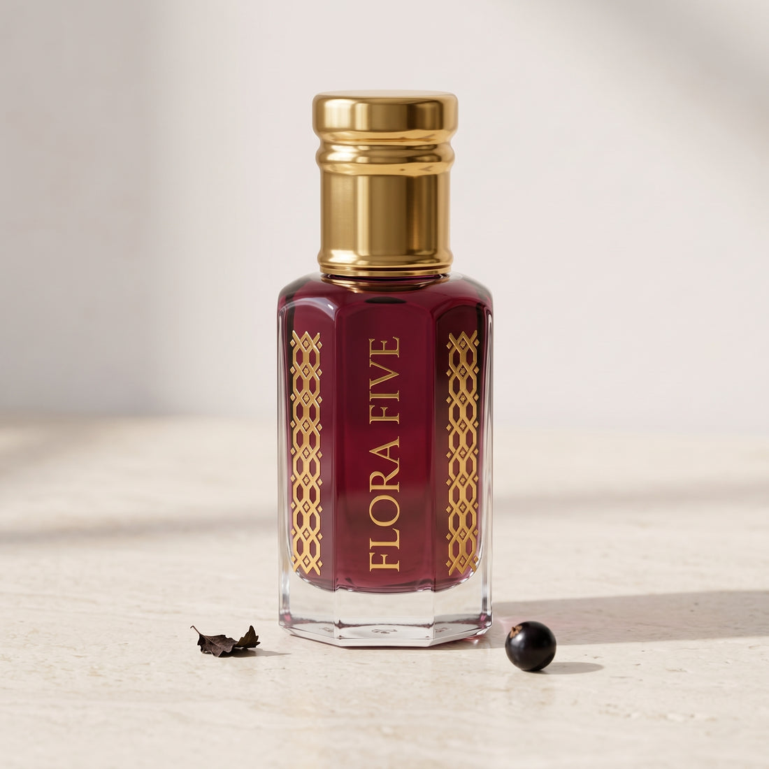 Flora Five Armani Si inspired attar – glass roll-on bottle, fruity chypre perfume oil for women