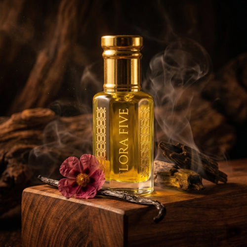 Flora Five Baseem Al Qaseem | Luxury Woody Oud Attar Oil