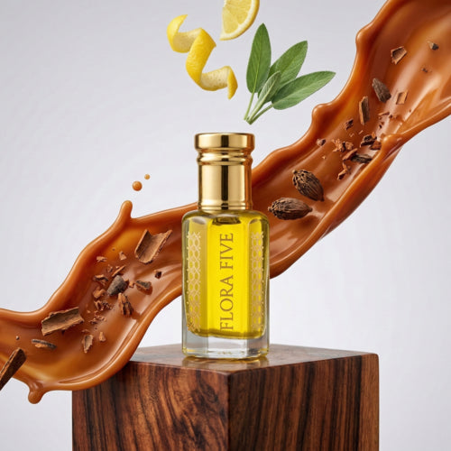 Lavender & Tonka Bean Woody Spicy Attar — Alcohol-Free Perfume Oil | Flora Five