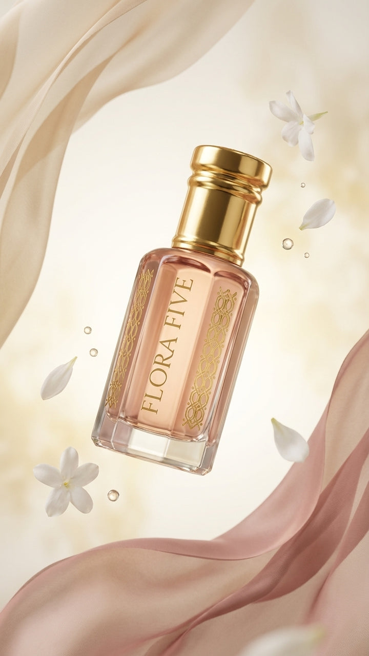 Bombshell Inspired Attar by Flora Five – Alcohol-Free Perfume Oil | Fruity Floral Musk