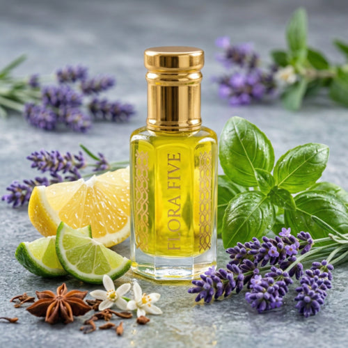 Flora Five Brut Musk | Luxury Aromatic Fougere Attar Oil