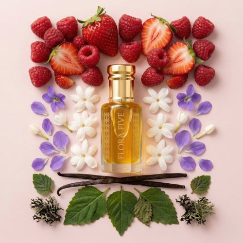 Flora Five Burberry Atlanta | Luxury Berry & Amber Attar Oil