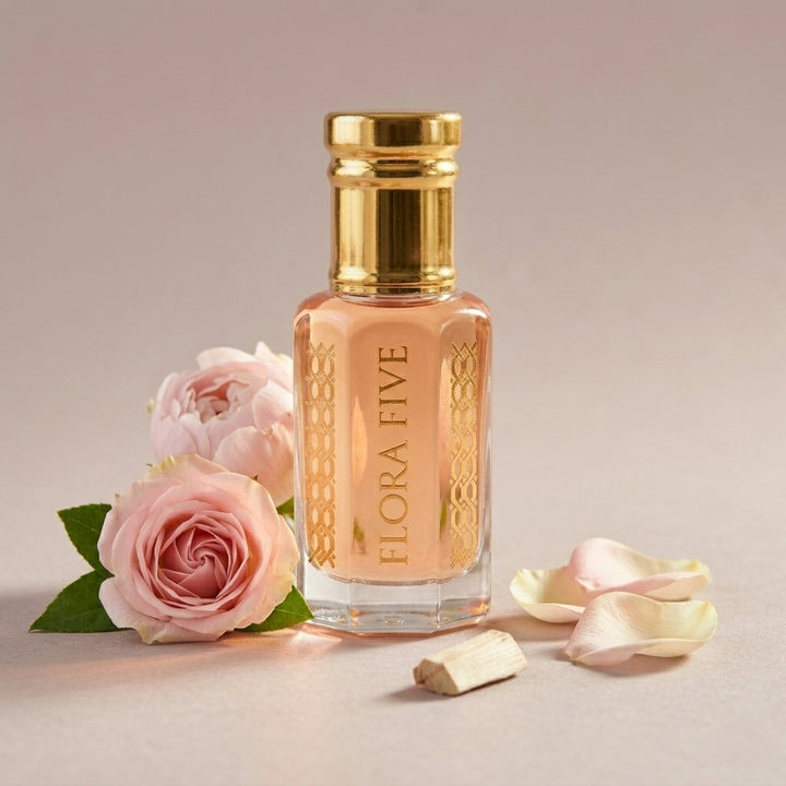 French Rose Attar — Alcohol-Free Perfume Oil by Flora Five