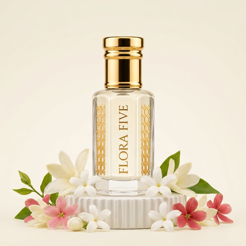 Flora Five Gucci Bloom halal perfume oil, alcohol-free and long-lasting