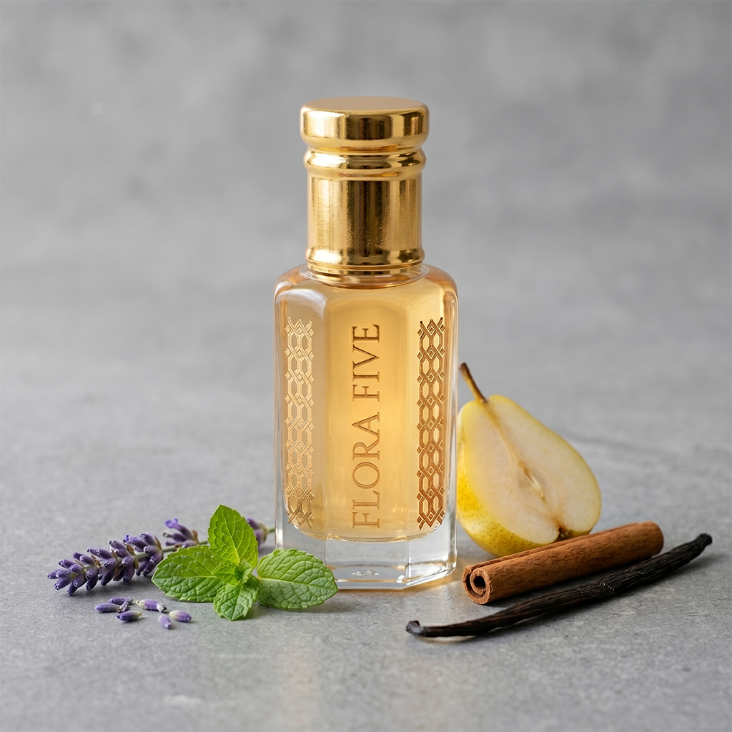 Lavender & Vanilla Gourmand Spicy attar by Flora Five — Lavender & Vanilla gourmand alcohol-free perfume oil