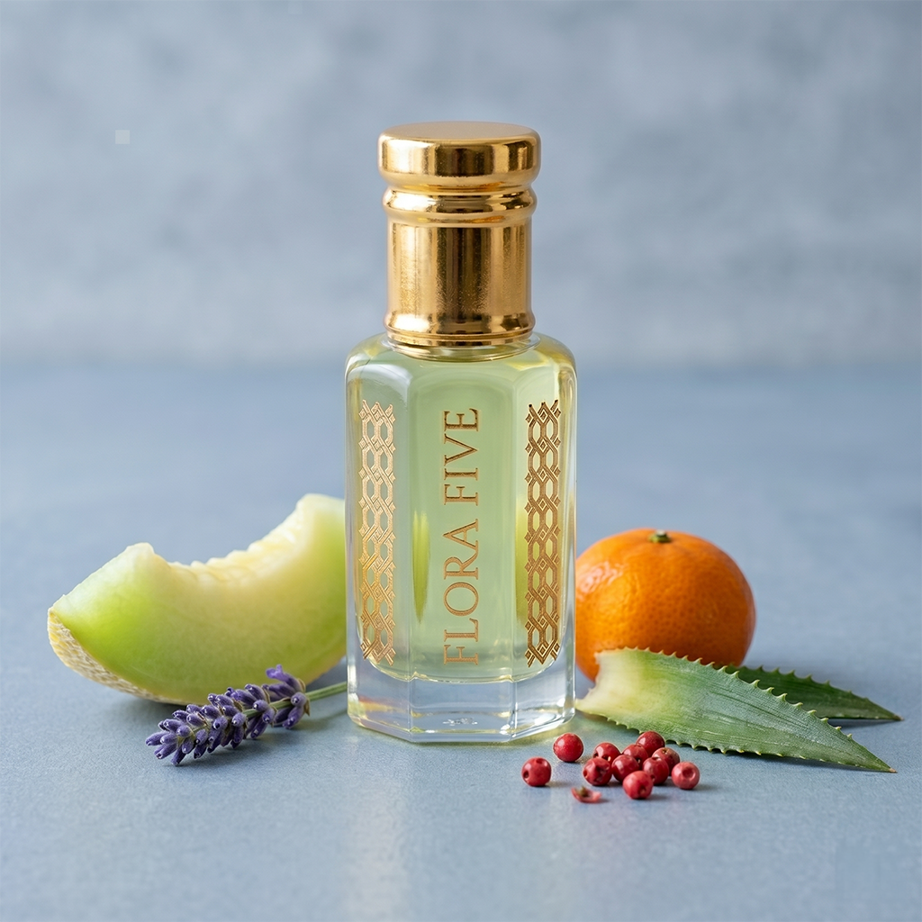Jimmy Choo Men — honeydew melon & patchouli woody attar alcohol-free perfume oil by Flora Five