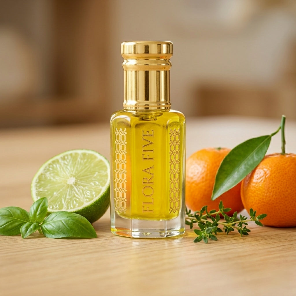 Jo Malone Lime Basil & Mandarin — bergamot & sandalwood citrus attar alcohol-free perfume oil by Flora Five (image 3)