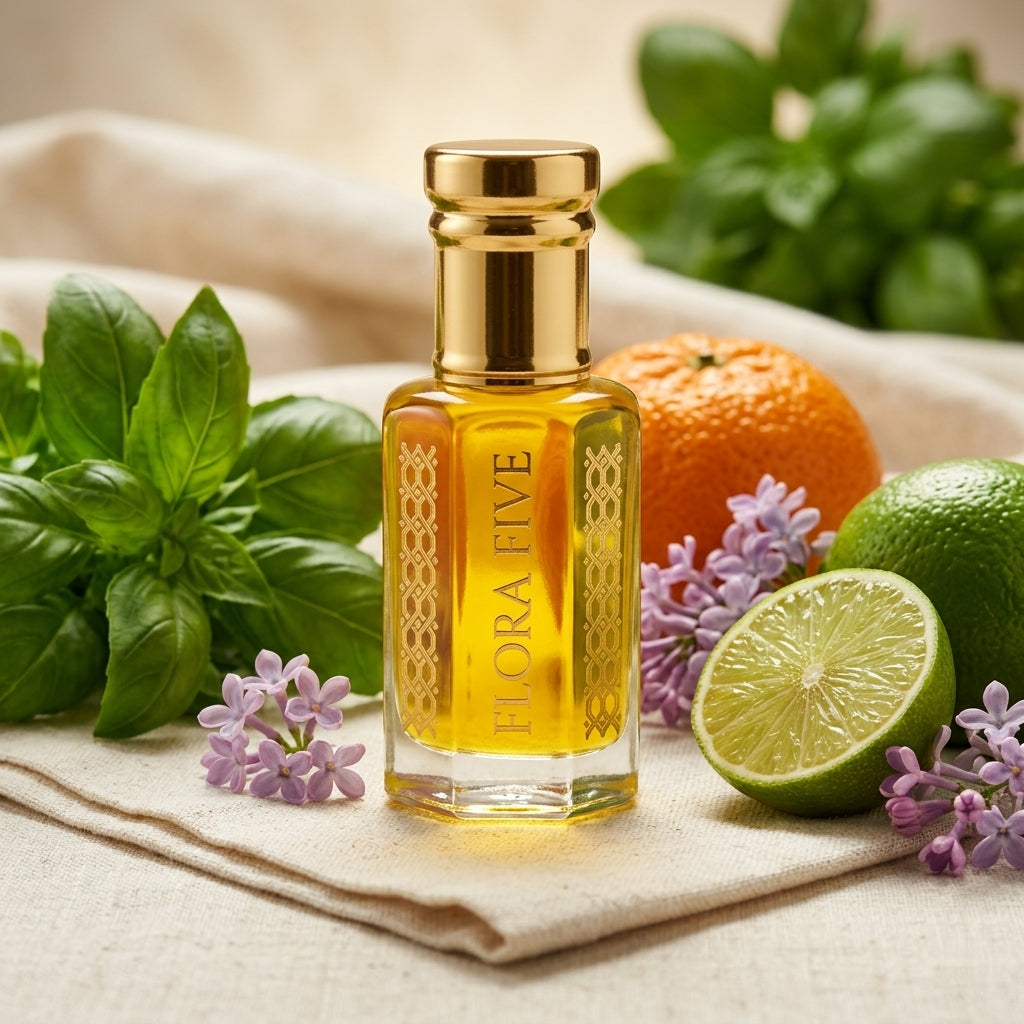 Jo Malone Lime Basil & Mandarin — bergamot & sandalwood citrus attar alcohol-free perfume oil by Flora Five (image 2)