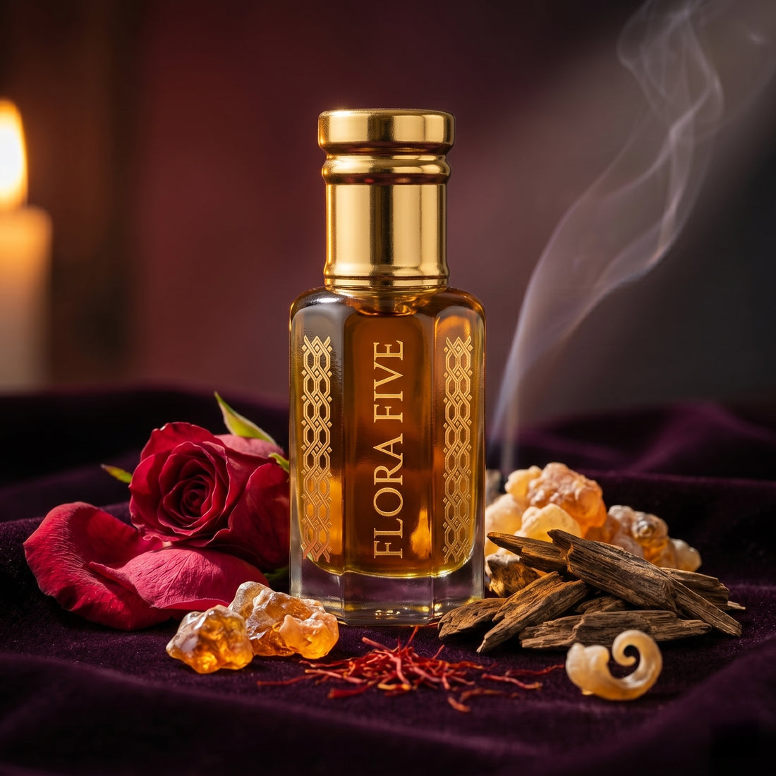 Badee Al Oudh Attar — Inspired Smoky Rose Oud Attar Oil | Flora Five