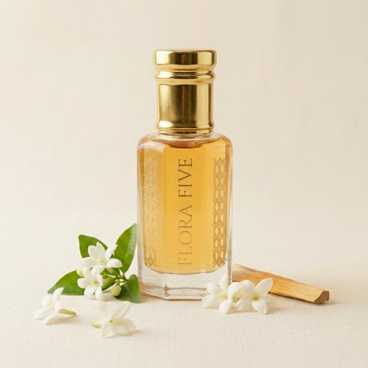 Mogra Khaalis — jasmine sambac & sandalwood floral attar by Flora Five