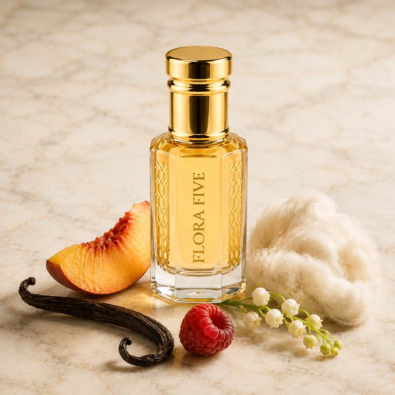 Musk Vanilla Attar — Alcohol-Free Roll-On Perfume Oil by Flora Five