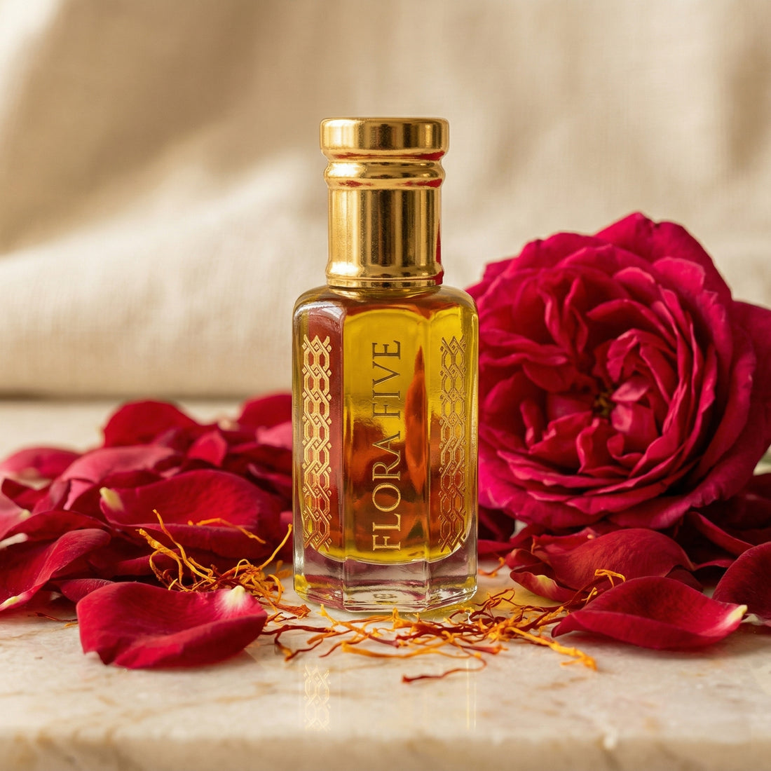 Rose Hindi — Alcohol-Free Attar Oil | Flora Five