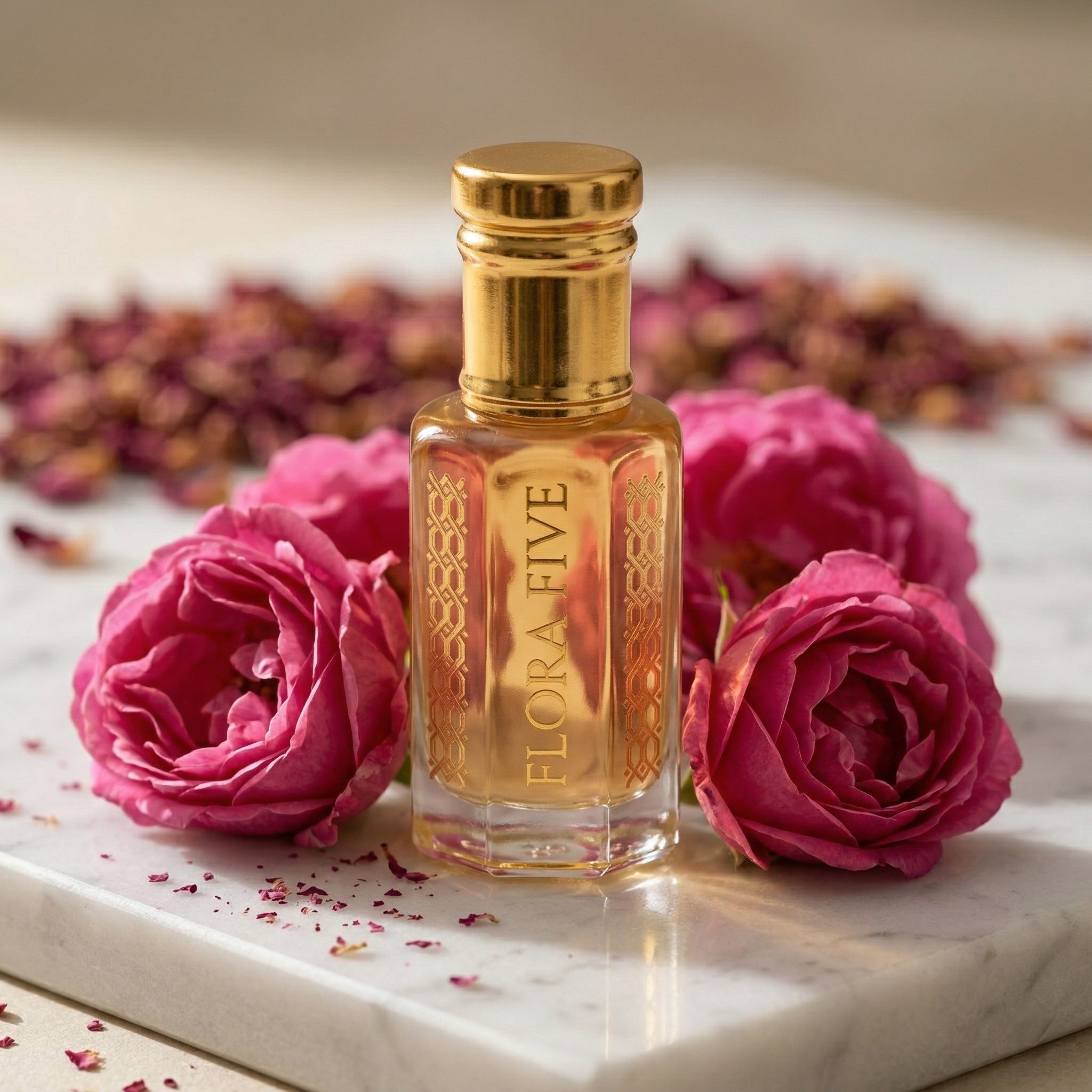 Rose Vanilla — Alcohol-Free Attar Oil | Flora Five