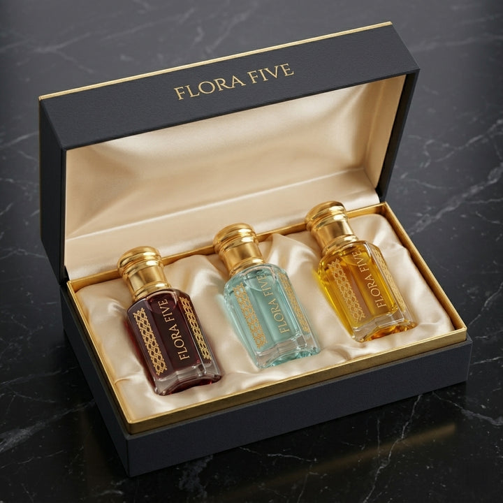 The Trio Pack — alcohol-free perfume oil by Flora Five