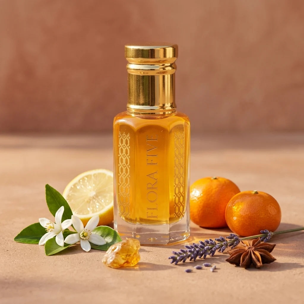 Tom Ford Neroli Portofino Inspired Attar by Flora Five — alcohol-free neroli, bergamot & citrus roll-on perfume oil