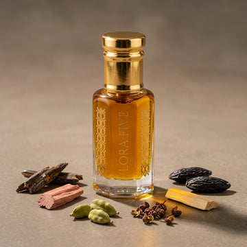 Rosewood & Tonka Bean Woody Gourmand Attar — Alcohol-Free Perfume Oil | Flora Five