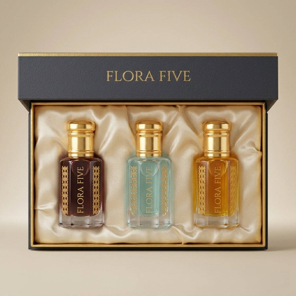 The Trio Pack — alcohol-free perfume oil by Flora Five