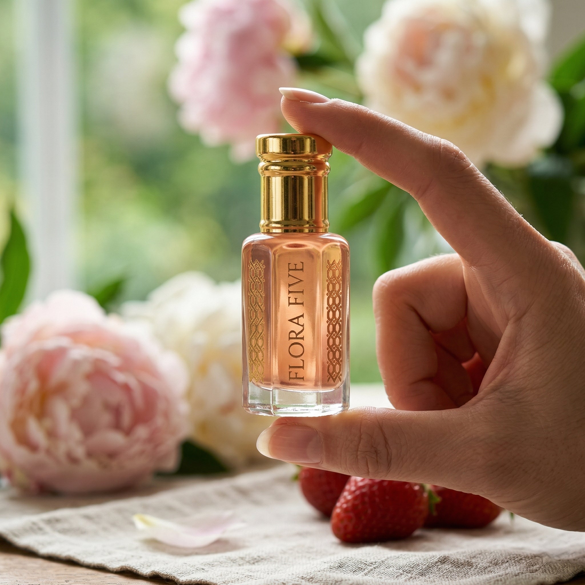 Purple Passion Fruit & Musk Floral Gourmand attar by Flora Five — Purple Passion Fruit & Musk floral alcohol-free perfume oil