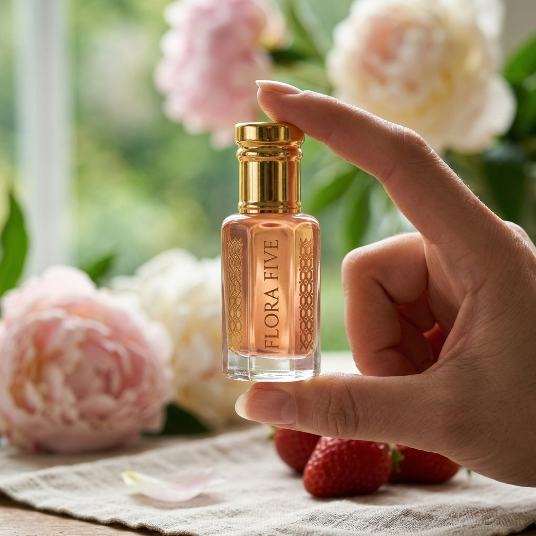 Purple Passion Fruit & Musk Floral Gourmand attar by Flora Five — Purple Passion Fruit & Musk floral alcohol-free perfume oil