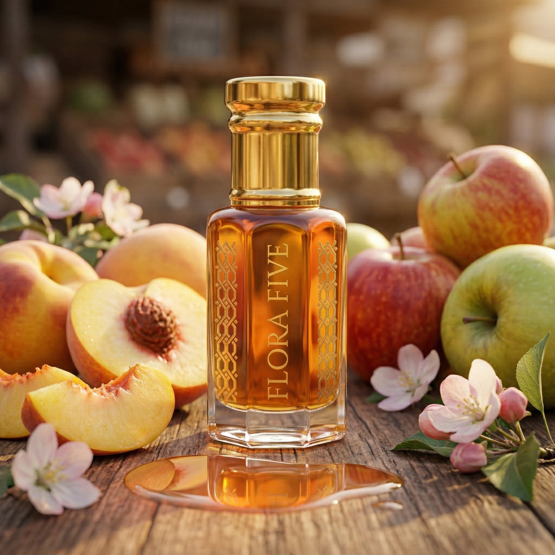 Zara Orchid Inspired Attar by Flora Five – Alcohol-Free Floral Fruity Perfume Oil with Rose, Peach & Amber Notes, 3ml 6ml 12ml